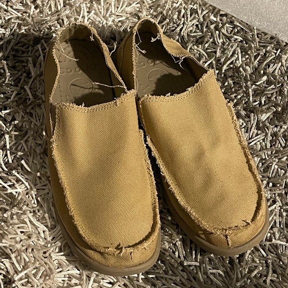 Crocs Santa Cruz Downtime Slip On Shoe Men's Size 13 Khaki NEW - Picture 2 of 7